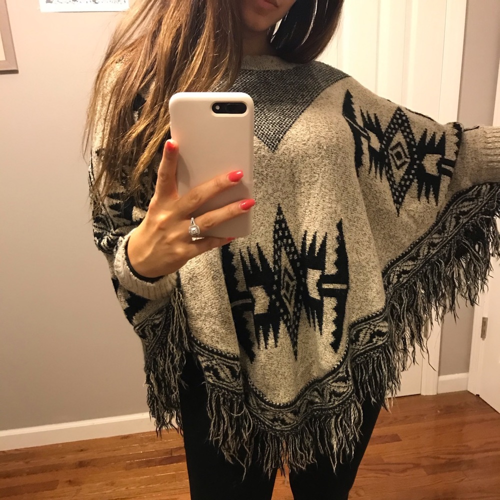 poncho with sleeves